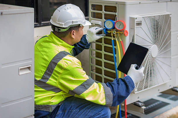 Professional Heat Pump Repair technician working in Brookside, NJ